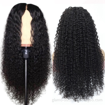 High density hot sale wet and wavy human hair wigs unprocessed water deep curly wave transparent swiss lace front wigs